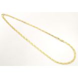 A 9ct gold necklace approx. 18" long Please Note - we do not make reference to the condition of lots