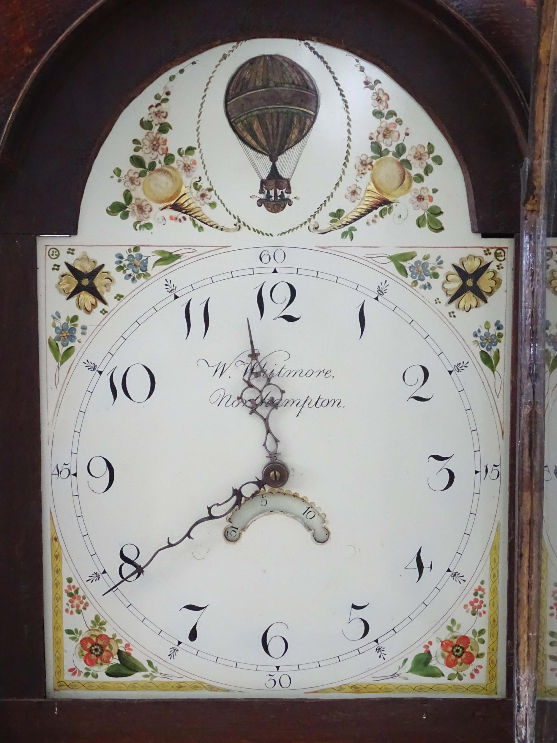 Northamptonshire Interest - W Whitmore, Northampton : An oak cased thirty hour long case clock - Image 5 of 11