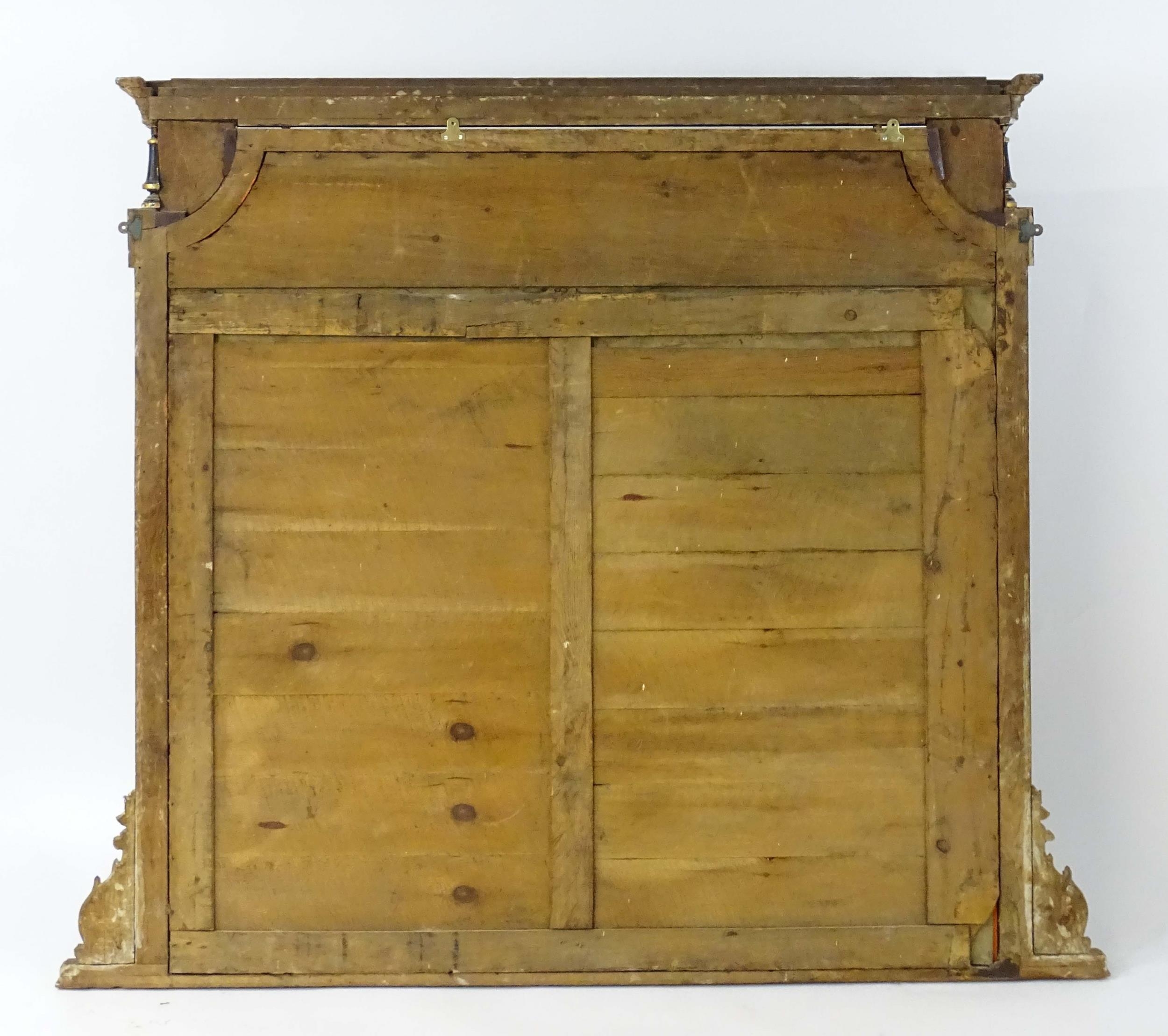 A Regency period over mantle mirror having a moulded cornice above gilt and gesso egg and dart - Image 2 of 20