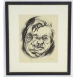 Jacques Saraben (b. 1939), Artist's Proof lithograph, A portrait of Francis Bacon. Signed and dated