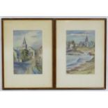 B. Gale, 20th century, Oil on card, Two Scottish views comprising Kilkenny, Fife, and Anstruther,