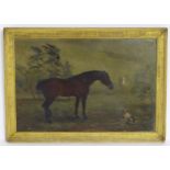 Manner of James Ward (1769-1859), 19th century, Oil on canvas, A portrait of a horse and a dog in