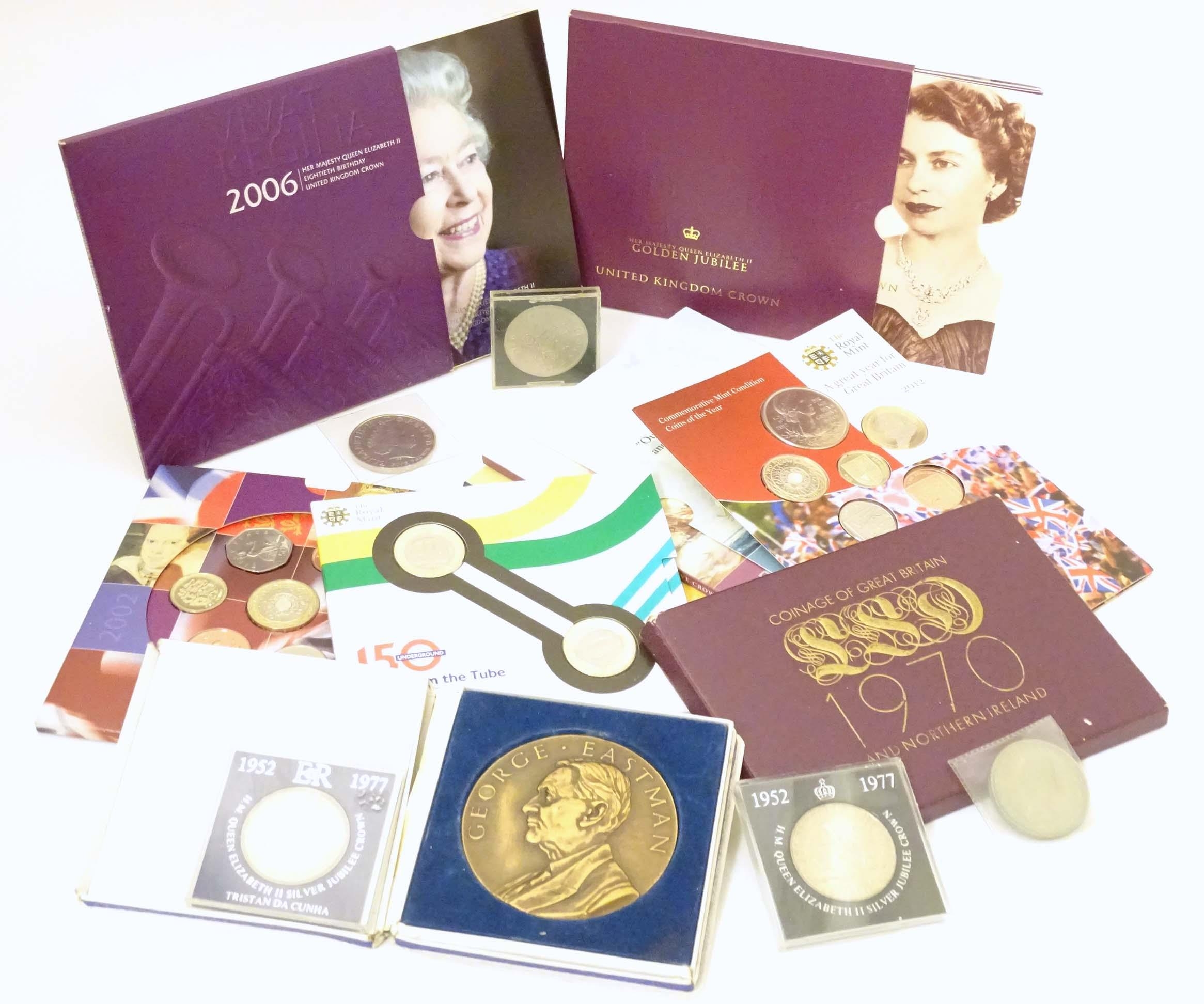 Coins: A quantity of proof coin sets to include 1977 silver jubilee crowns, one labelled Tristan - Image 4 of 13