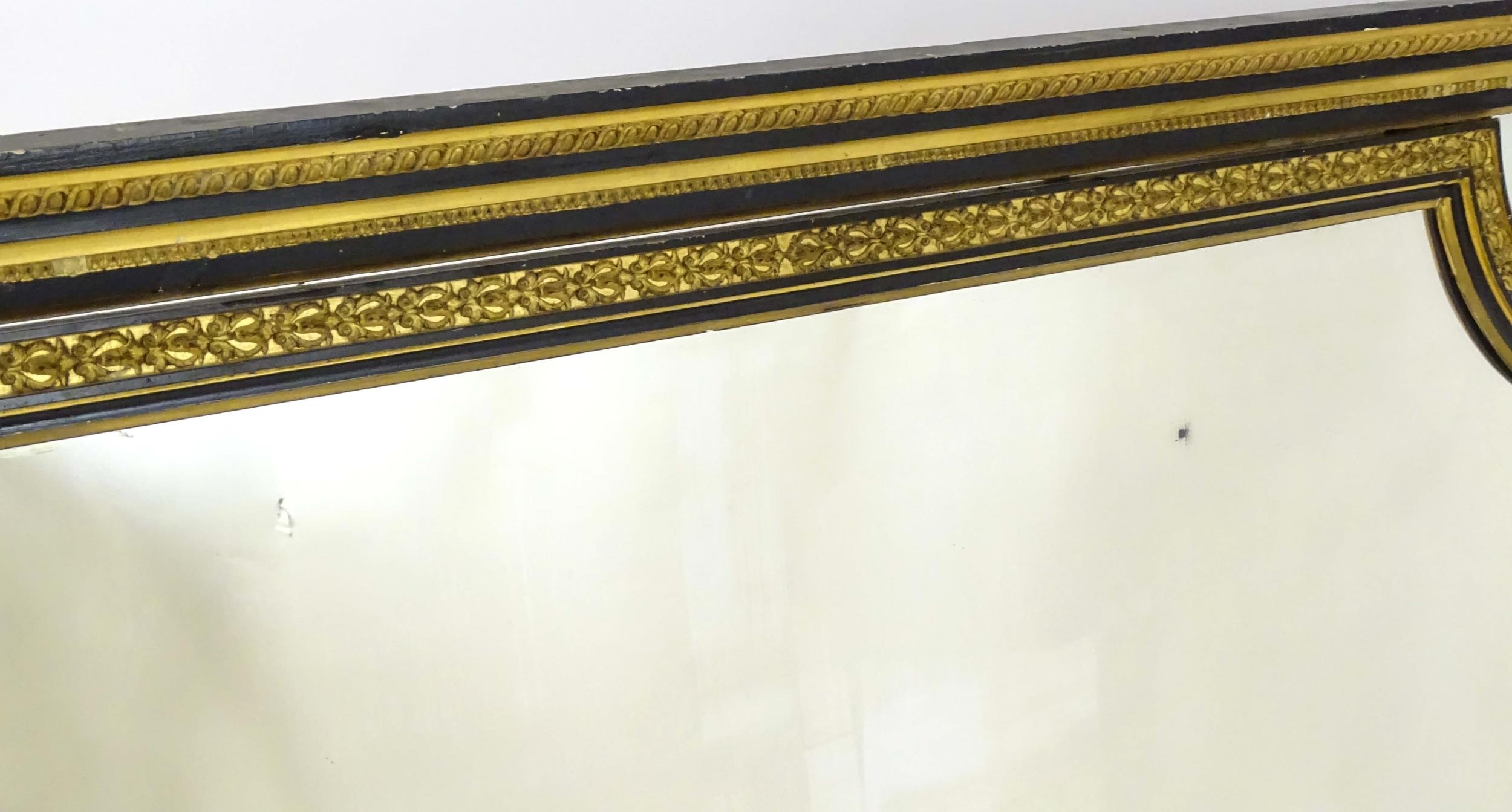 A Regency period over mantle mirror having a moulded cornice above gilt and gesso egg and dart - Image 14 of 20