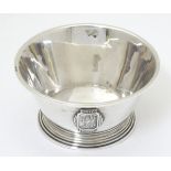 An Art Deco Commemorative bowl hallmarked Birmingham 1934 maker Barker Brothers Silver Ltd. with