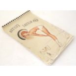 A 20thC part calendar titled Artist's Sketch Pad decorated with pin-up girls by Mac Thorson, each