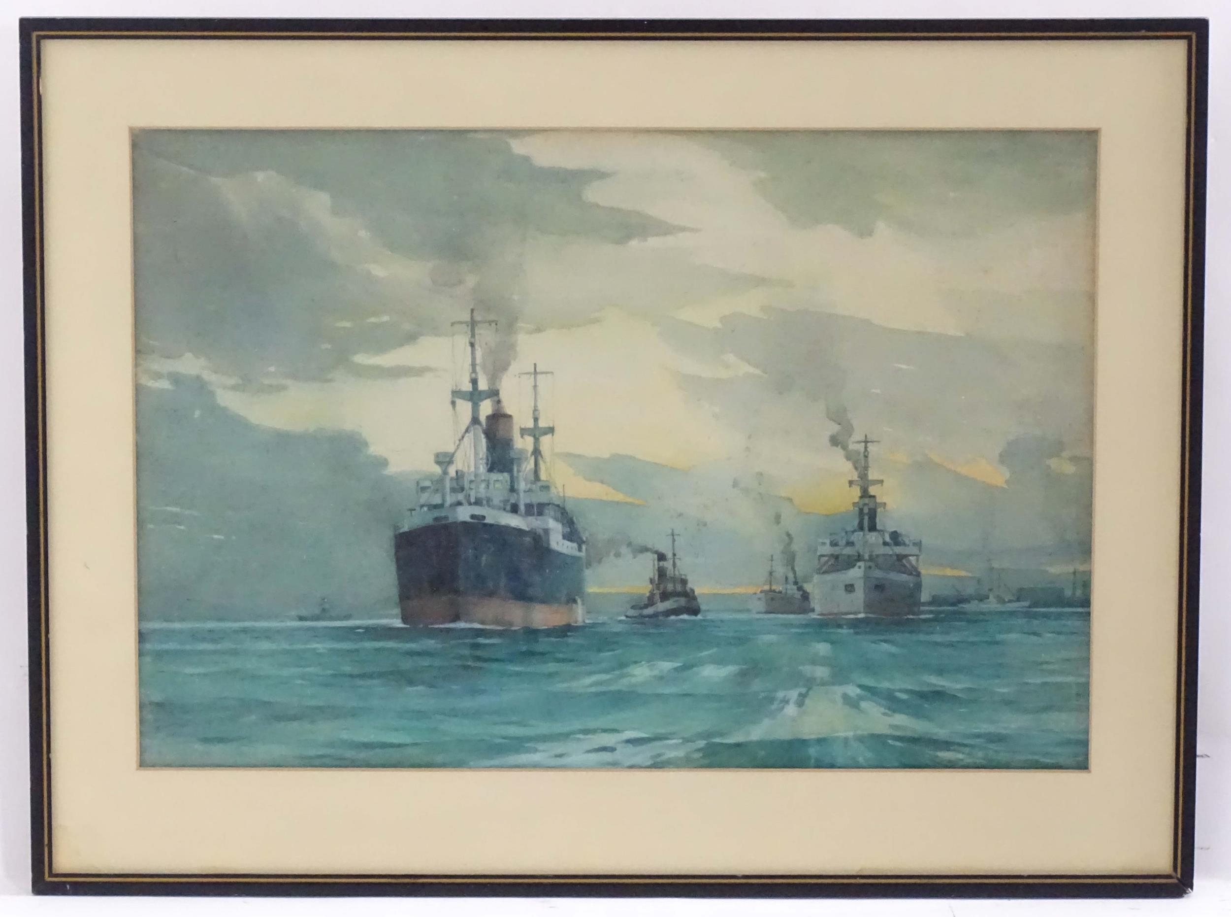 Manner of Neville Sotheby Pitcher (1889-1959), Early 20th century, Marine School, Watercolour, Steam