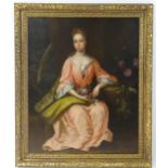 Manner of Thomas Murray (1663-1734), Oil on canvas, A portrait of a seated young lady with