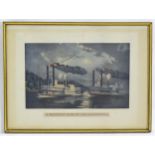 After Frances Flora Bond Palmer and H. D. Manning, Colour lithograph, A Midnight Race on the