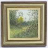 Peter Jay, 20th century, Oil on board, Woodland Flowers. Signed lower left and ascribed verso.