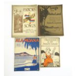 Three early 20thC Hawaiian song books comprising Songs from Aloha Land, compiled by N. B. Bailey,