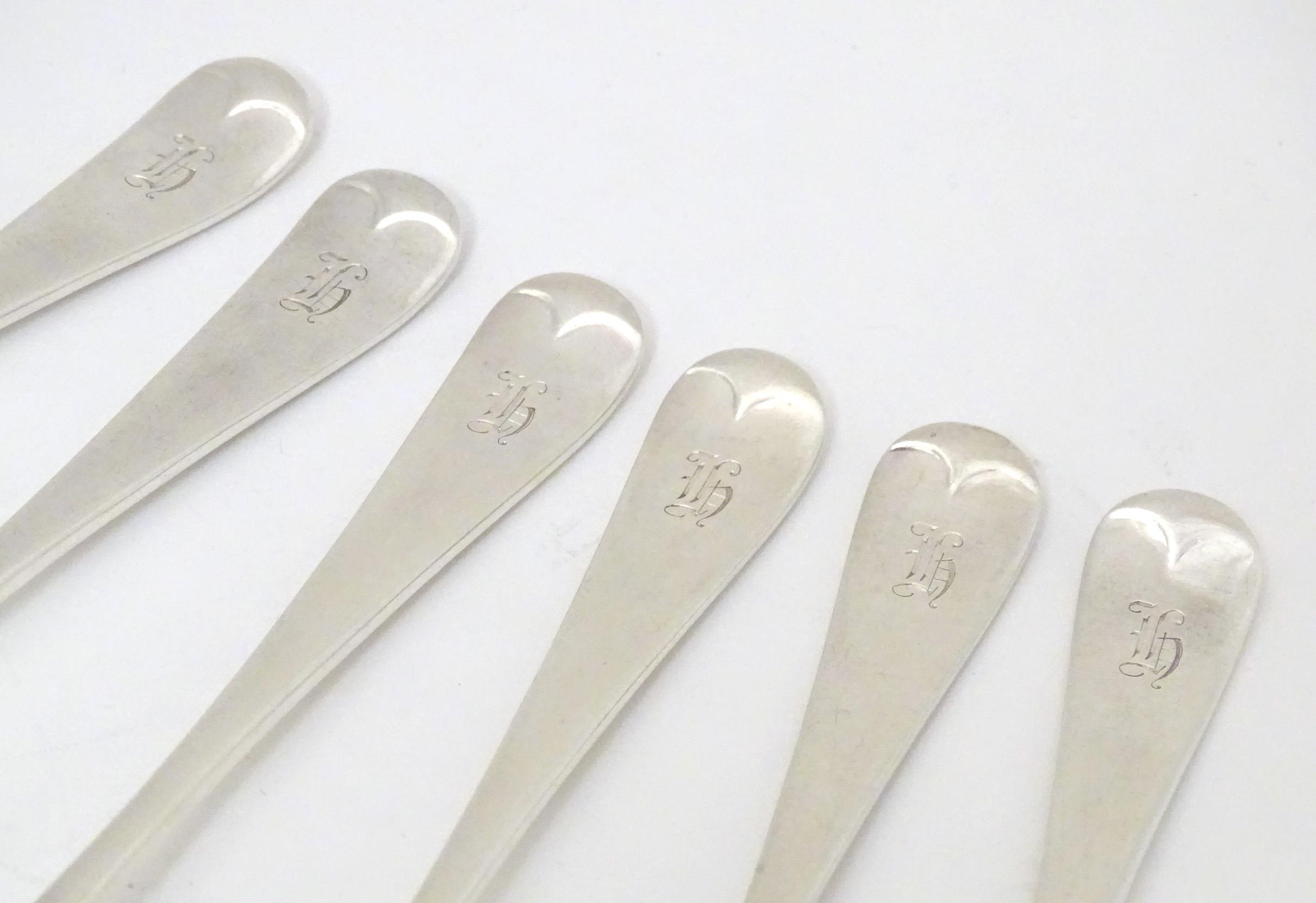 A set of six silver forks hallmarked London 1936, maker Kemp Brothers. Approx. 7 1/2" long (6) - Image 5 of 6