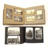 Two early 20thC photograph albums to include portraits, group photos, motorbikes, cars, boats,