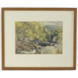 Manner of Myles Tonks (1890-1960), Watercolour, A study of a mountain landscape with a tarn. Approx.