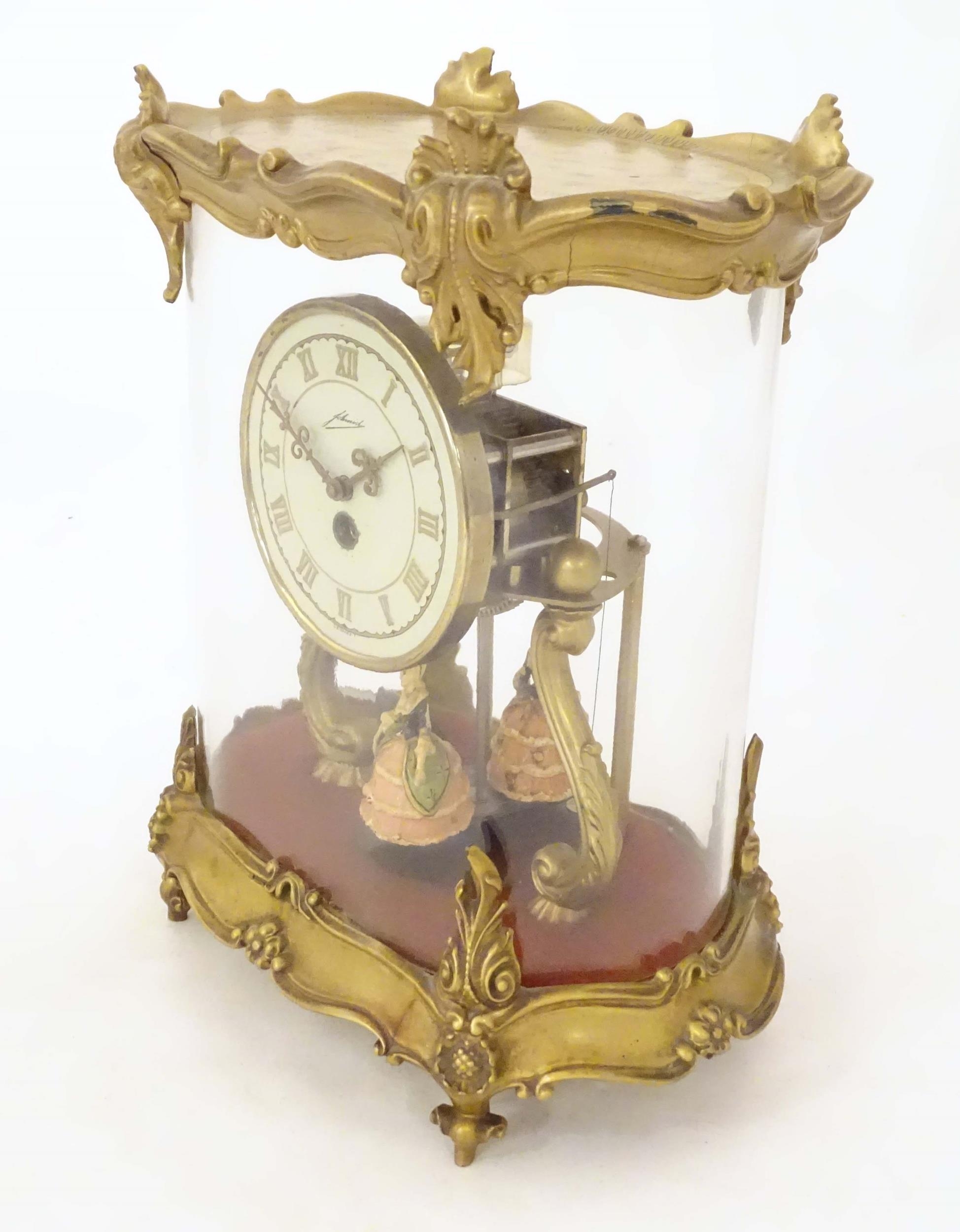W & A Schmid Schlenker Jr - A German musical clock with hand painted figural decoration. The dial - Image 3 of 11