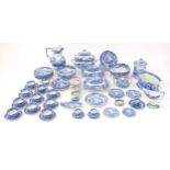 A quantity of blue and white Copeland Spode and Spode tea and dinner wares in the Italian pattern to