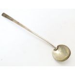 A silver jam / preserve spoon hallmarked Birmingham 1902 maker John Grinsell & Sons. Approx. 5" long