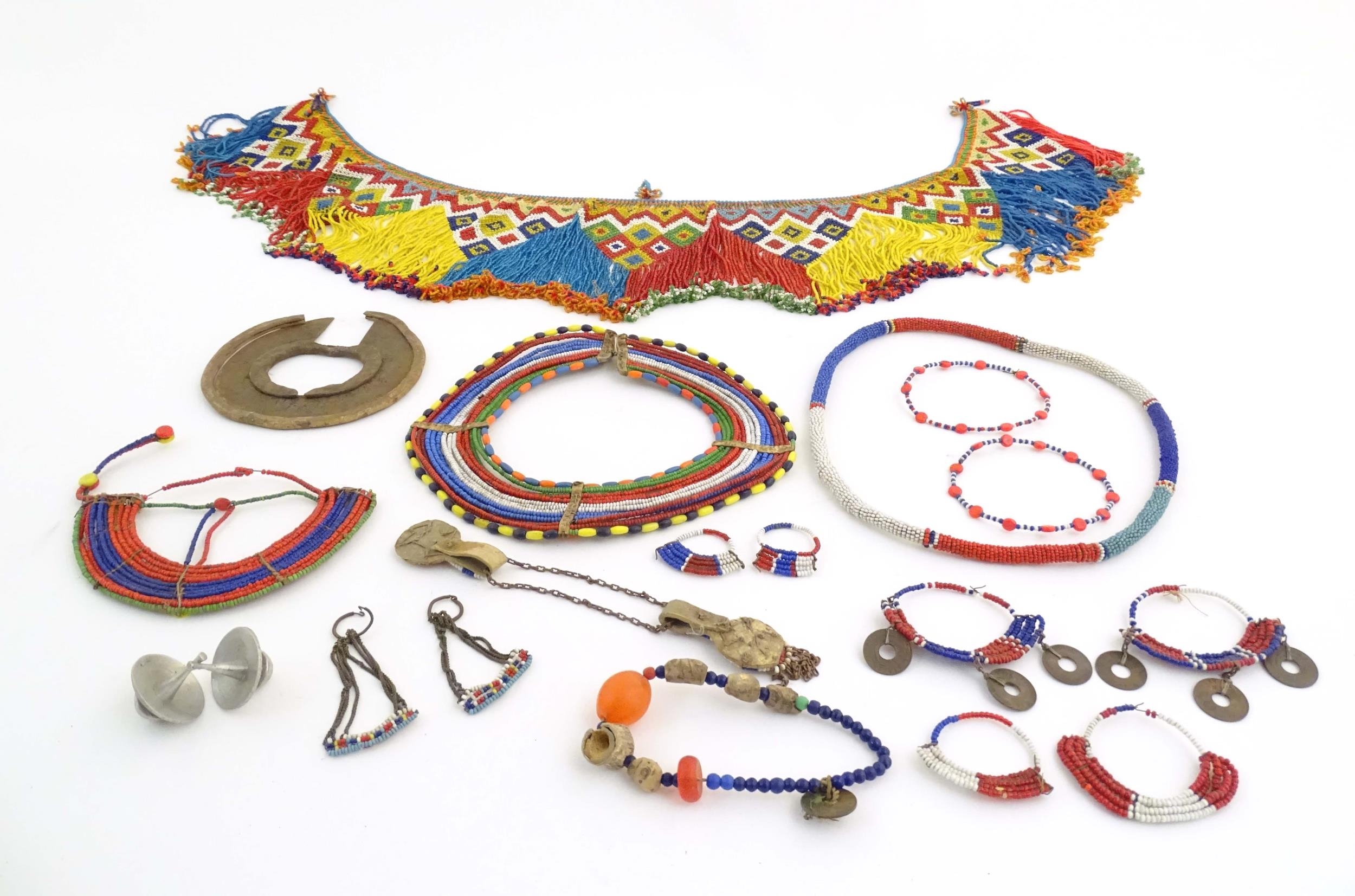 A quantity of Africa / Maasai beaded jewellery to include necklaces, bracelets, etc. Please Note - - Image 3 of 7