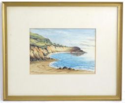 G. Wheeler, Early 20th century, Watercolour, A coastal scene with sailing boats in a cove. Signed