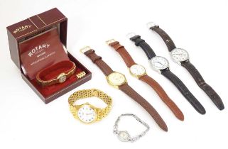 A quantity of 20thC wrist watches, comprising examples by Timex , Accurist and Rotary , together