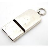 A silver whistle, hallmarked Chester 1909 maker Sampson Mordan & Co Ltd. Approx. 1 1/4" Please