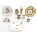 A quantity of assorted ceramic items to include a Royal Worcester vase with a flared rim decorated