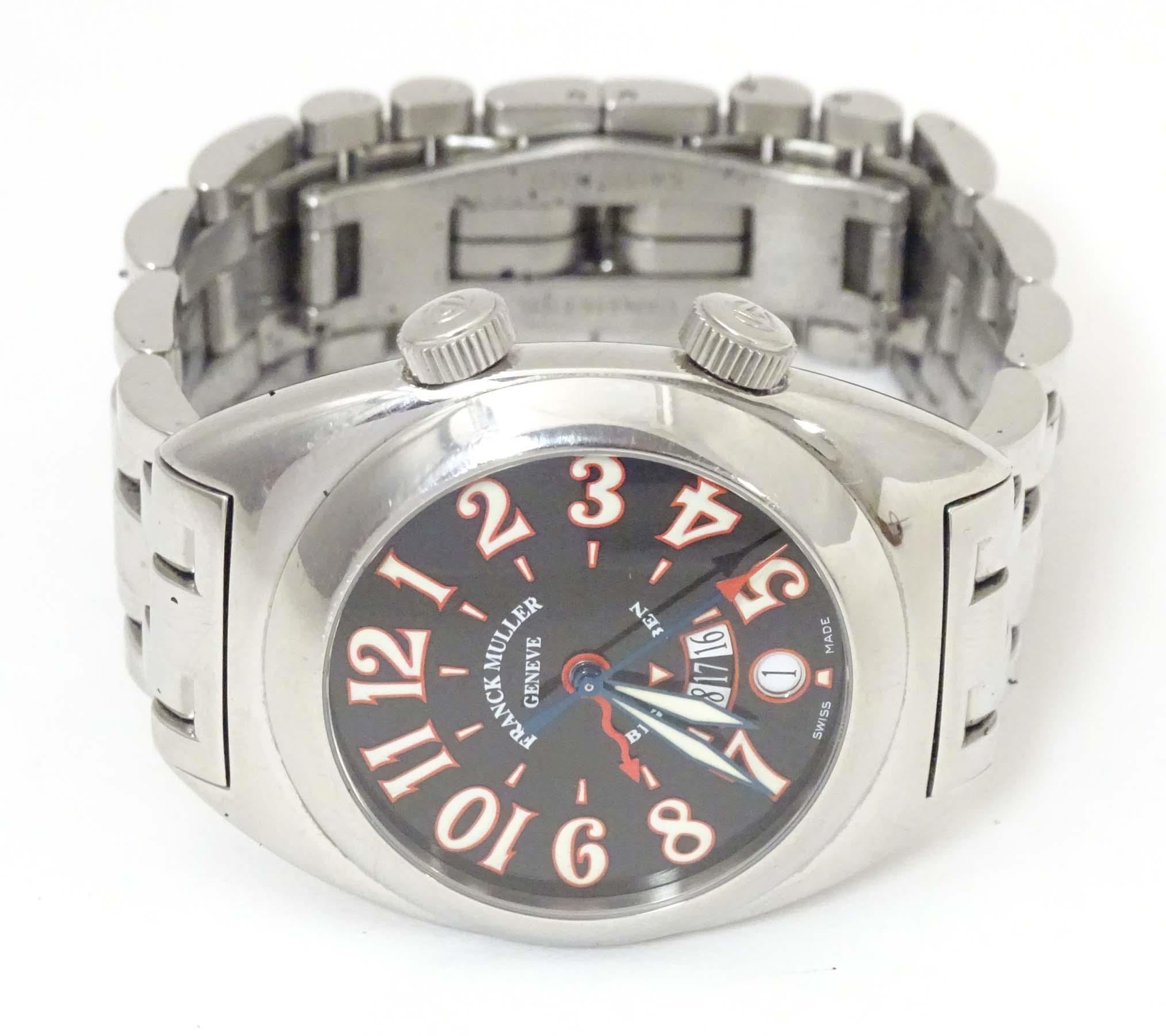 Franck Muller : A gentleman's 2000 Big Ben bracelet watch with a stainless steel case, numbered 269. - Image 6 of 12