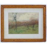 Hugh L. Norris (1863-1942), Watercolour, A landscape scene with a view of Salisbury. Signed and