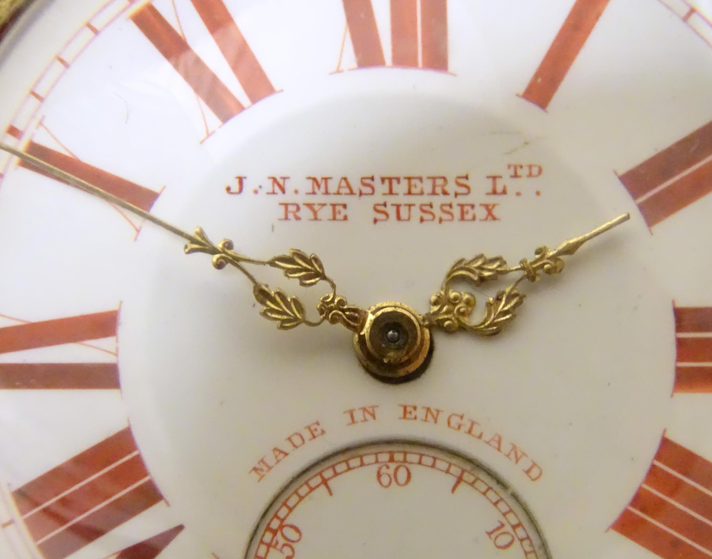 A bulls eye pocket / desk watch, the dial signed J. N Masters Ltd. Rye Sussex the surround decorated - Image 8 of 11