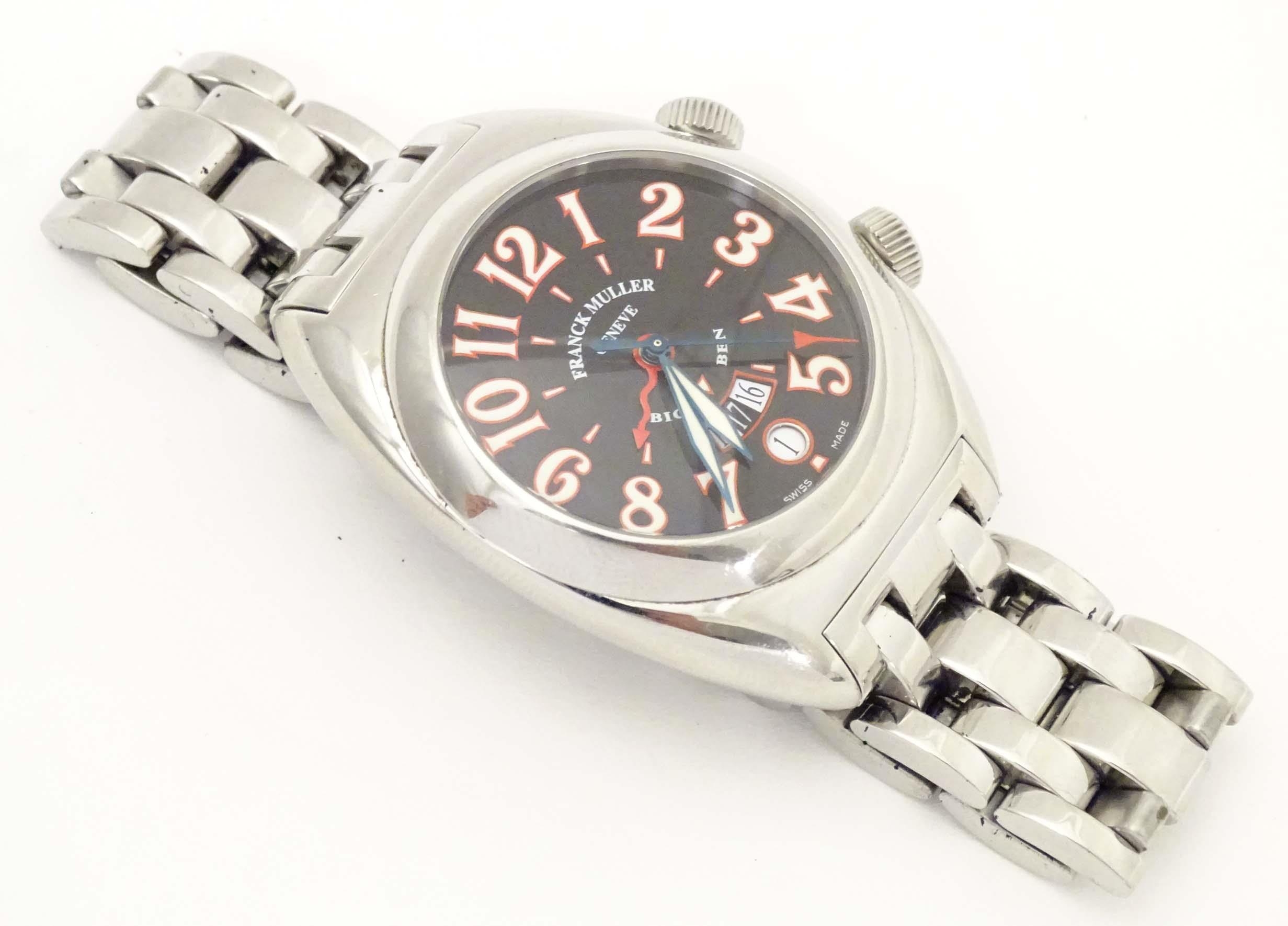 Franck Muller : A gentleman's 2000 Big Ben bracelet watch with a stainless steel case, numbered 269. - Image 8 of 12