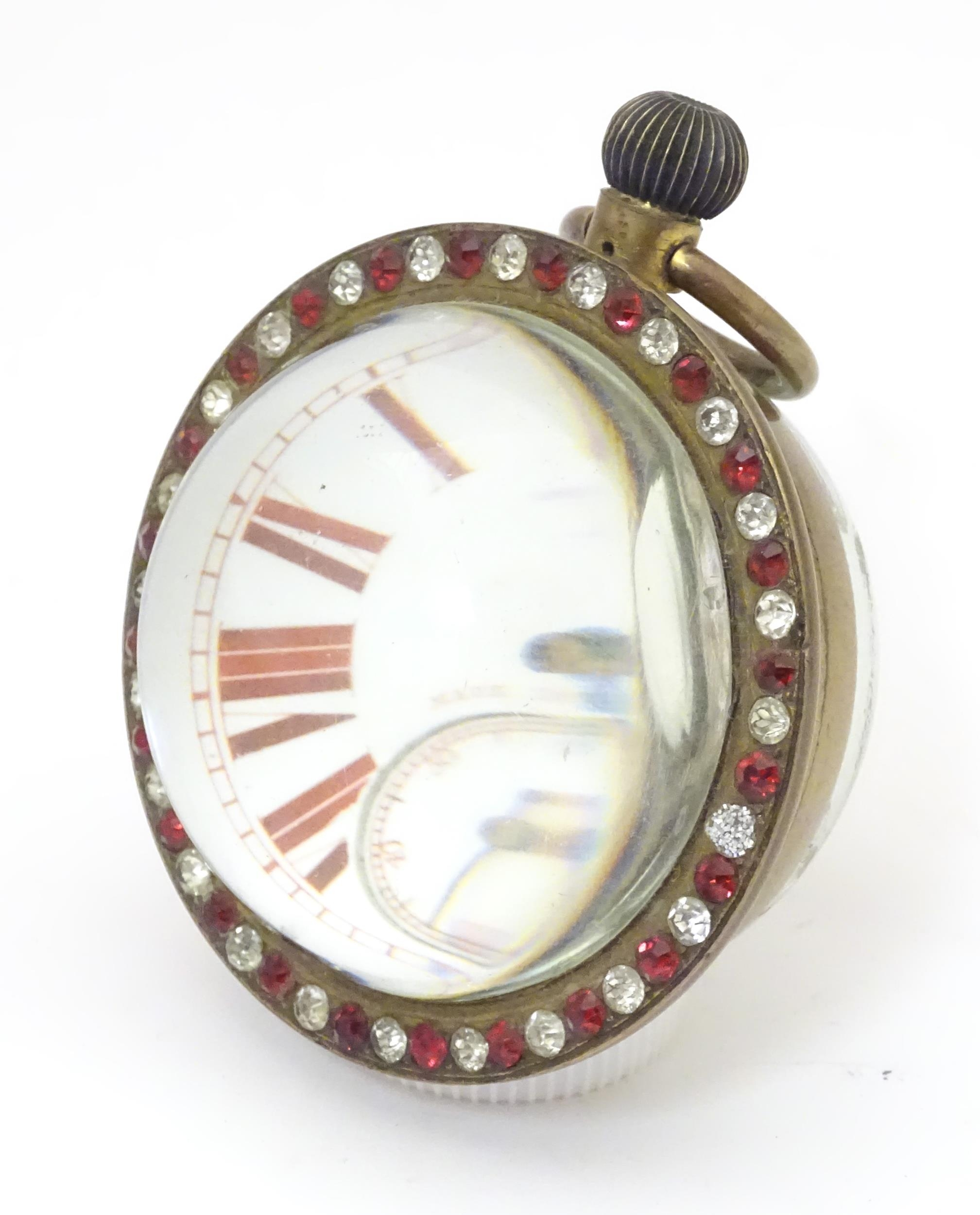 A bulls eye pocket / desk watch, the dial signed J. N Masters Ltd. Rye Sussex the surround decorated - Image 5 of 11