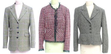 Vintage fashion / clothing: 3 Ladies jackets to include a Rydale tweed jacket in UK size 12, a Laura