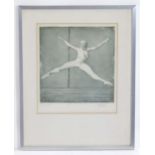 John William Mills (b. 1933), Limited edition etching, Dance Aggressive. Signed, titled, dated (19)