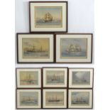 After William Fred Mitchell (1845-1914), Marine School, Colour lithographs, H.M.S. Hero, HMS