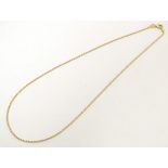 An 18ct gold chain necklace. Approx 16" long Please Note - we do not make reference to the condition