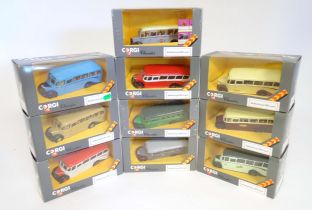 Toys: A quantity of Corgi Classics C949 series toy vehicles, comprising Bedford Type OB coaches in