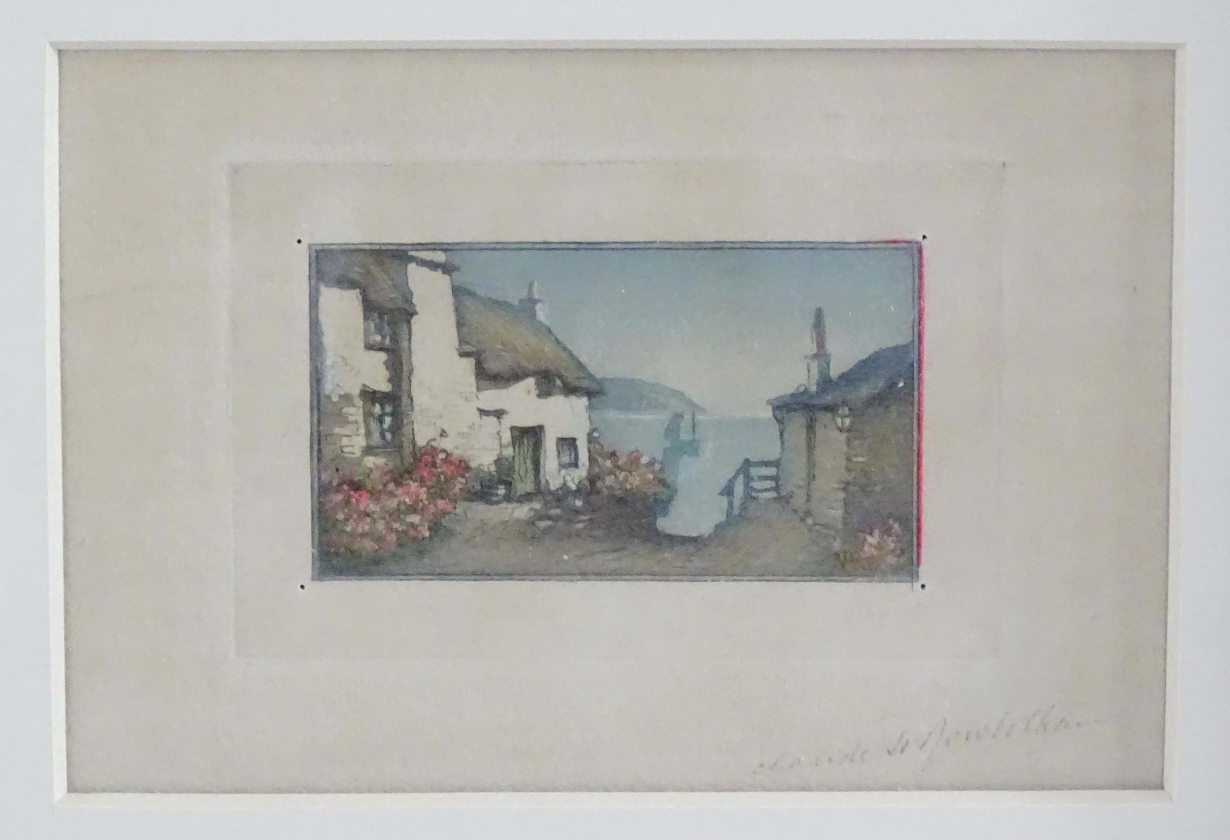 Claude H. Rowbotham (1864-1949), Watercolour, A figure walking through a village. Signed and dated - Image 4 of 6