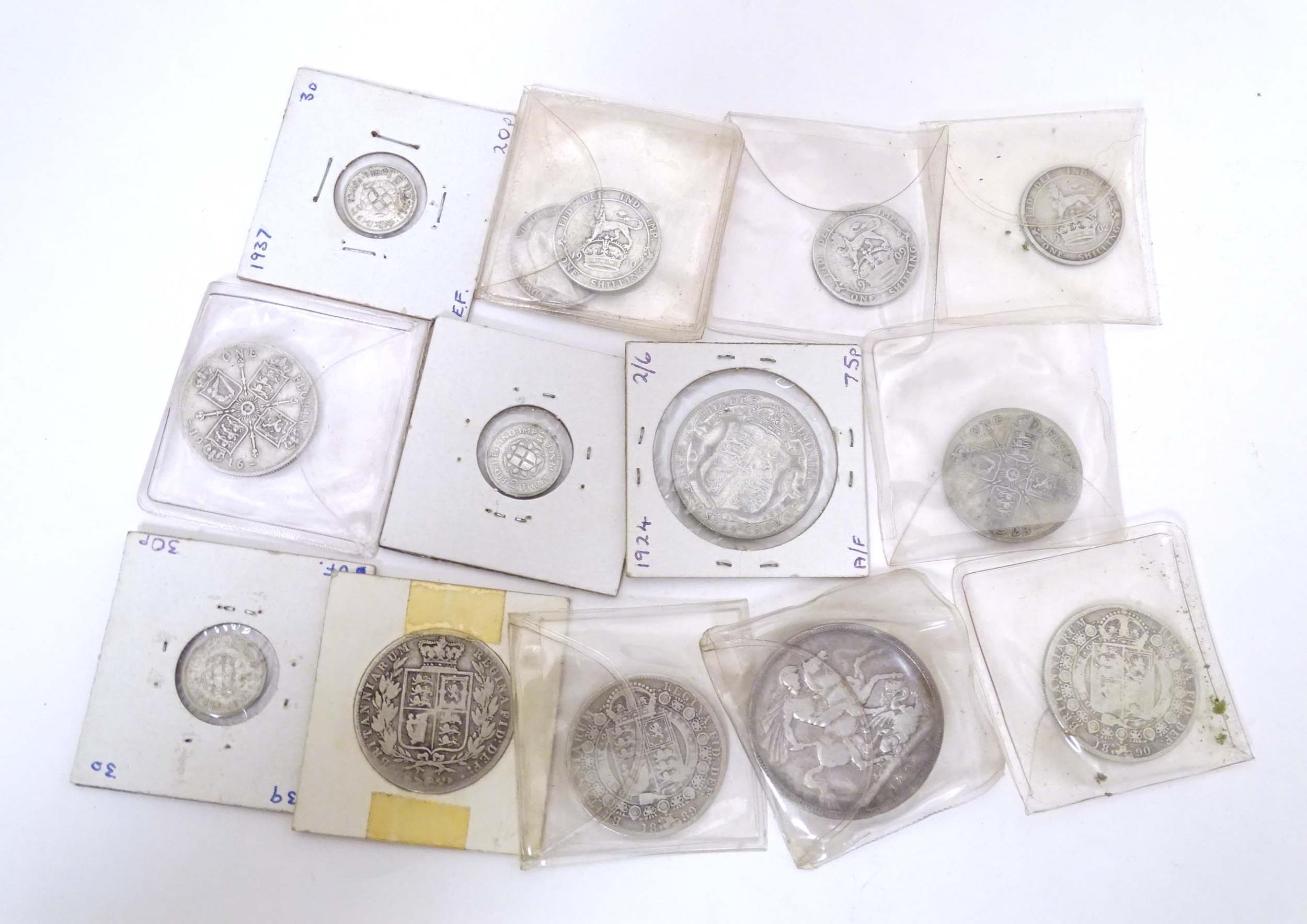 Coins: Fourteen Victorian and later silver coins (14) Please Note - we do not make reference to - Image 8 of 11