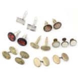 A quantity of assorted cufflinks to include some silver and white metal examples. Please Note - we