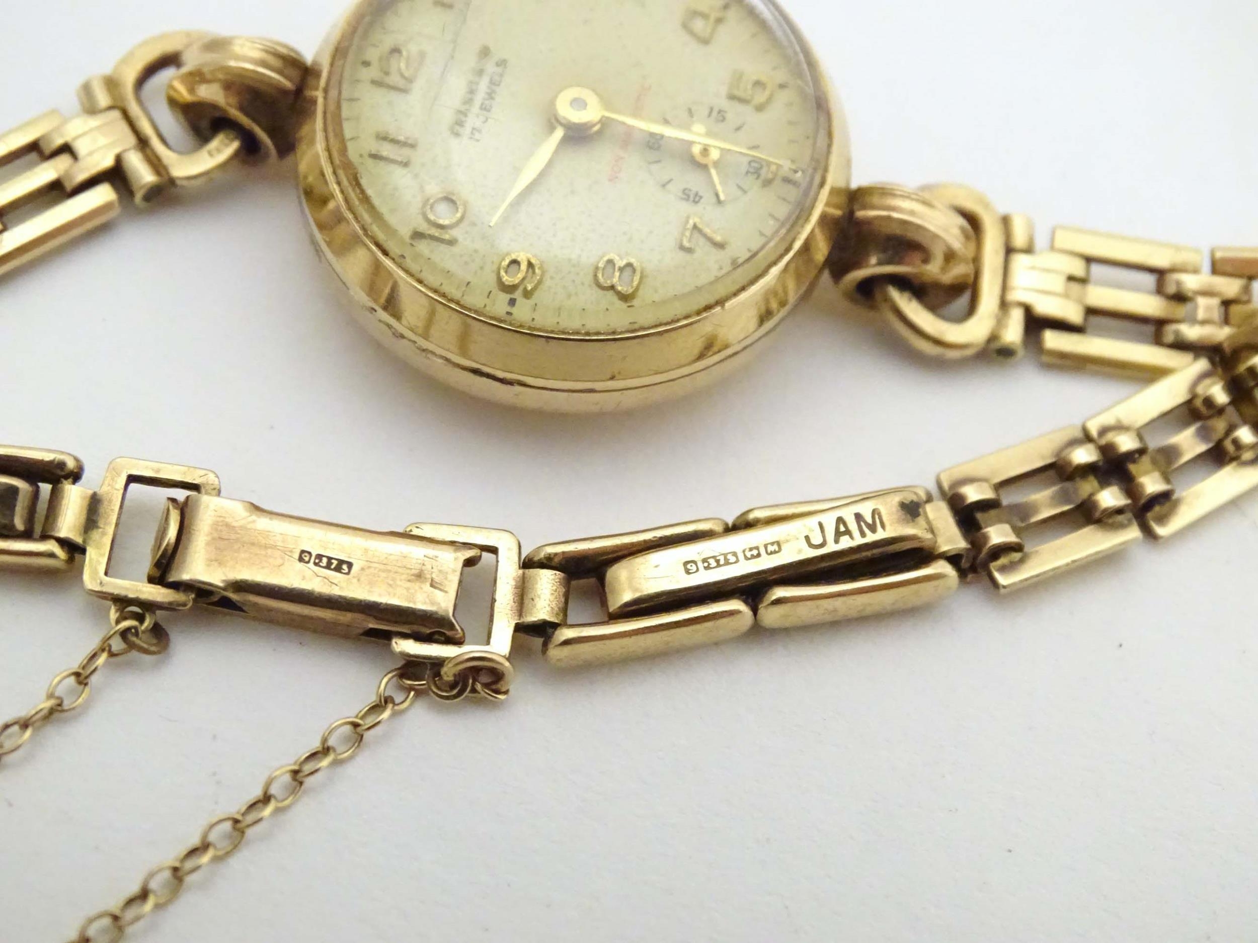 A ladies Frankland wrist watch, the dial signed Frankland 17 jewels and with inset seconds dial - Image 8 of 8