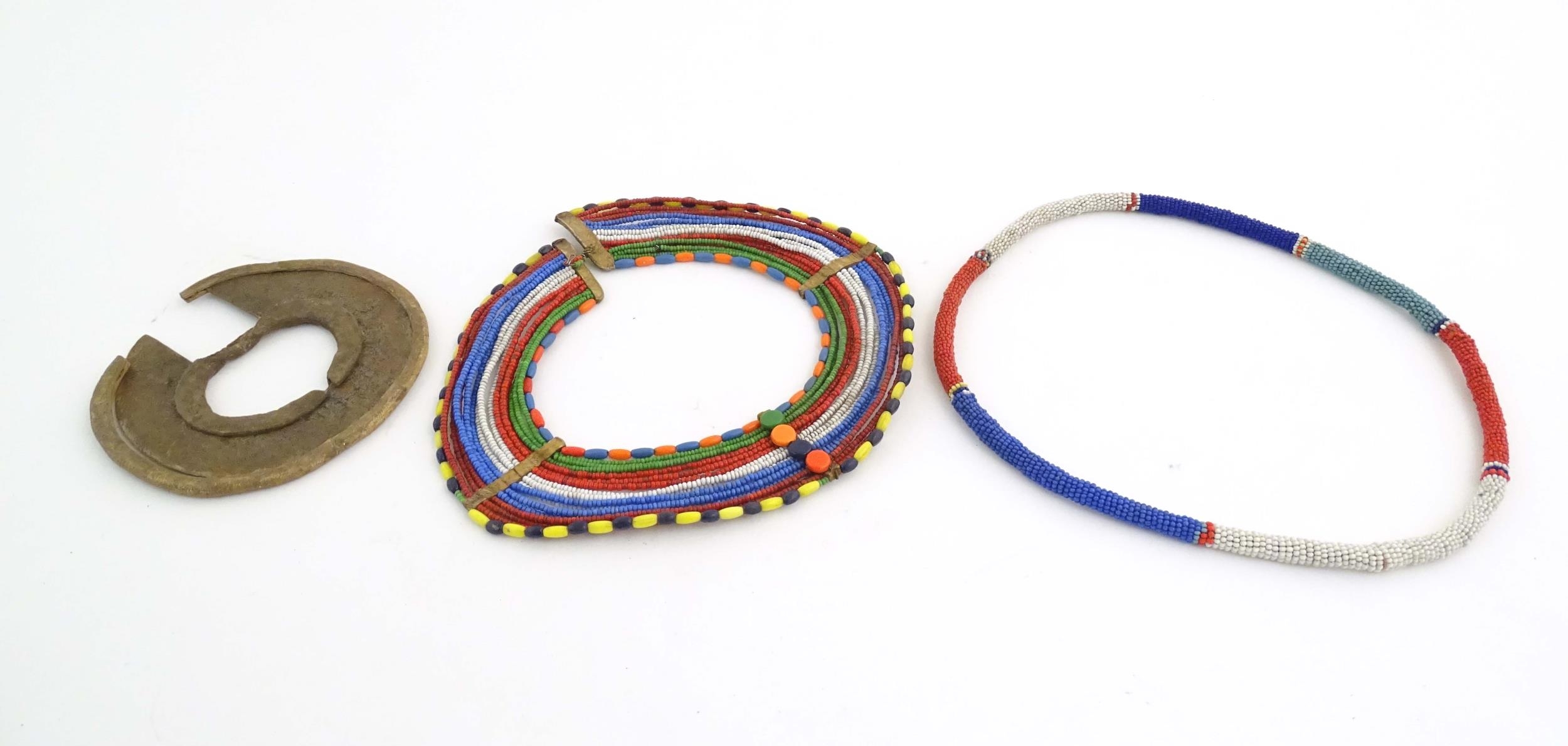 A quantity of Africa / Maasai beaded jewellery to include necklaces, bracelets, etc. Please Note - - Image 5 of 7