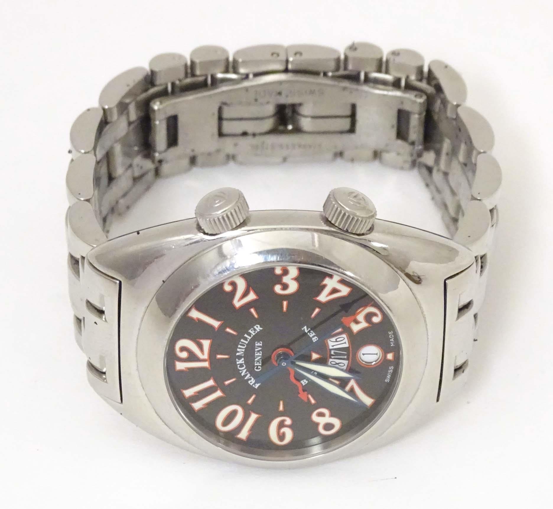 Franck Muller : A gentleman's 2000 Big Ben bracelet watch with a stainless steel case, numbered 269. - Image 7 of 12