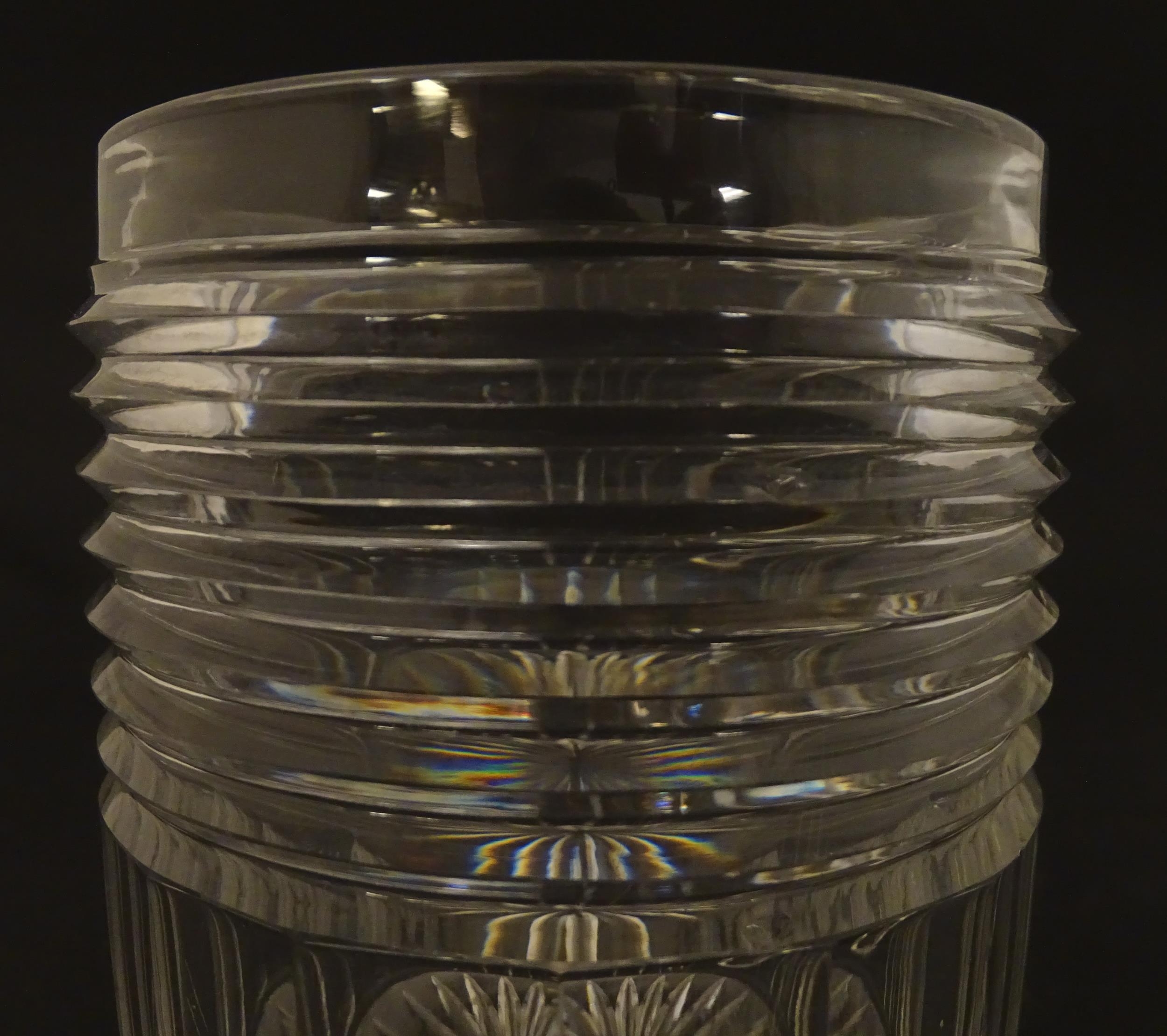 An early 19thC cut glass tankard 4 1/2" high Please Note - we do not make reference to the condition - Image 6 of 6