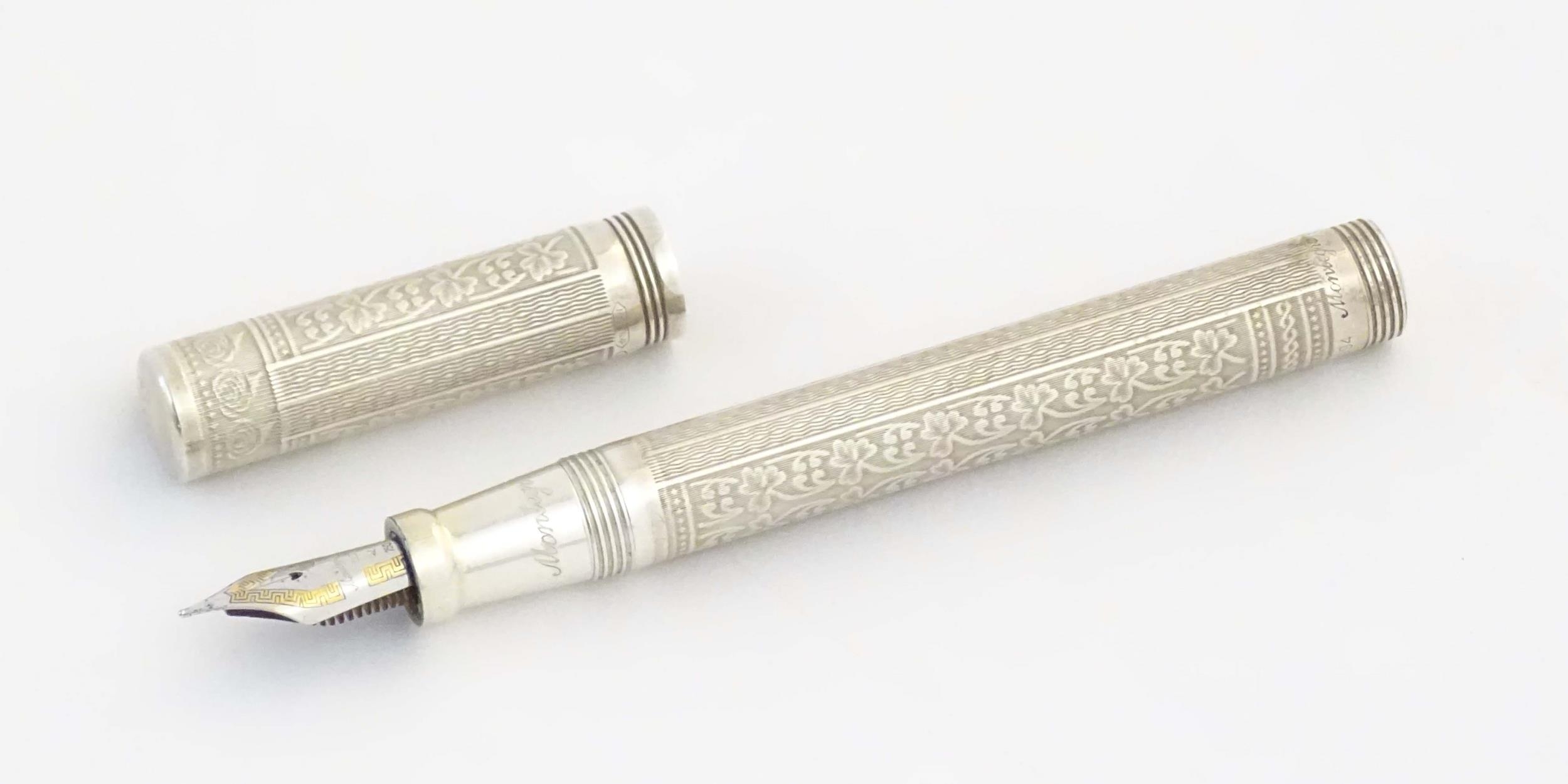 A Montegrappa .925 silver fountain pen, Roses Edition - House of Lancaster, number 362 of a - Image 8 of 18