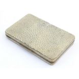 An early 20thC shagreen cheroot case with gilt interior. Approx. 1/2" x 3 1/4" x 2" Please Note - we