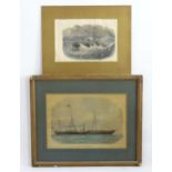 19th century, Marine School, Two hand coloured engravings, The Prince of Wales's New Steam-Yacht