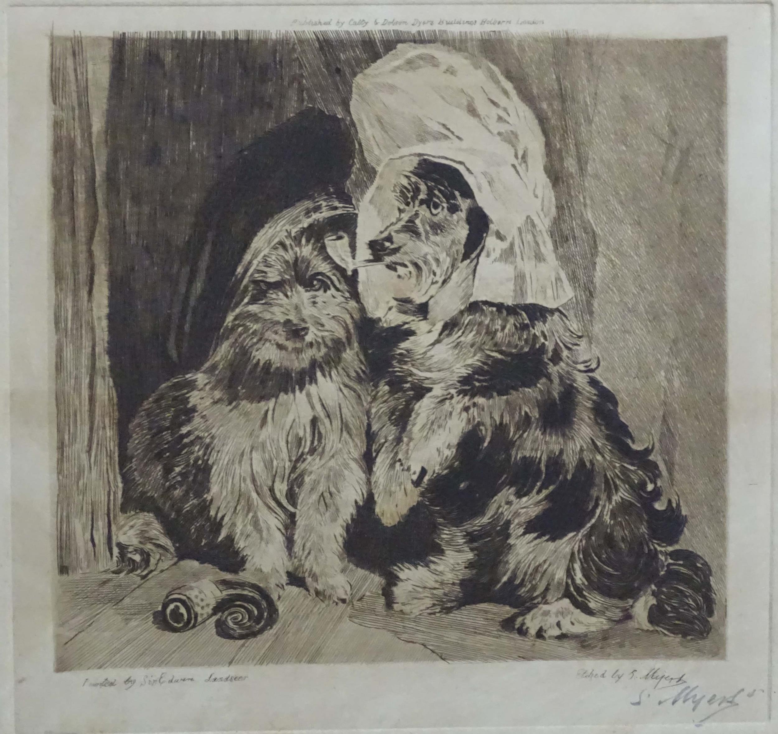S. Myers after Sir Edwin Henry Landseer (1807-1873), 19th century, Four etchings depicting dogs to - Image 18 of 20