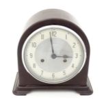 An Art Deco Smiths Enfield Bakelite cased mantel clock 8" high Please Note - we do not make