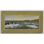 Howard Shingler (b. 1953), Oil on canvas, A seascape with crashing waves. Signed lower right.