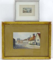 Claude H. Rowbotham (1864-1949), Watercolour, A figure walking through a village. Signed and dated